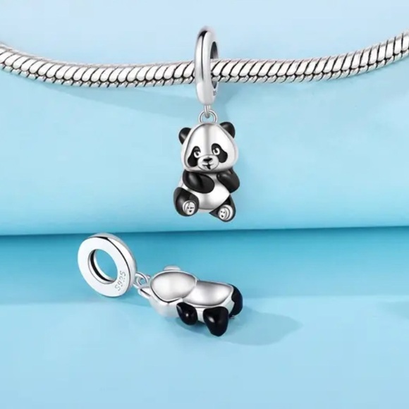 925 Sterling Silver Adorable PANDA Charm/Pendant - NWT - Picture 3 of 6
